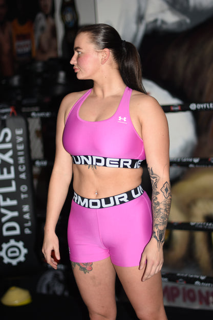 UNDER ARMOUR Mid Label Women Short Set - Magenta