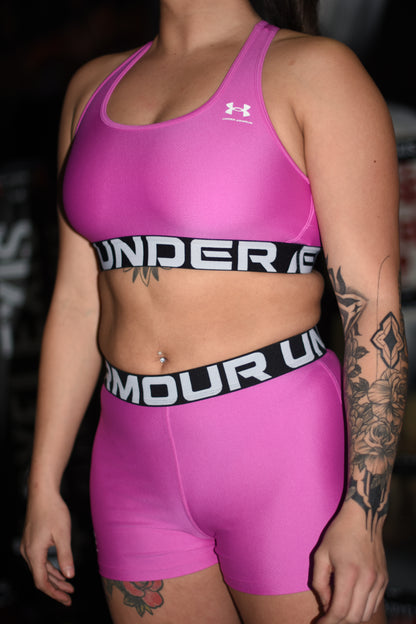 UNDER ARMOUR Mid Label Women Short Set - Magenta